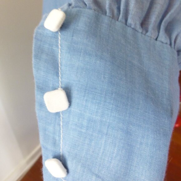 Vintage David E. Rea dress, small, long, waist:24" - Picture 4 of 5